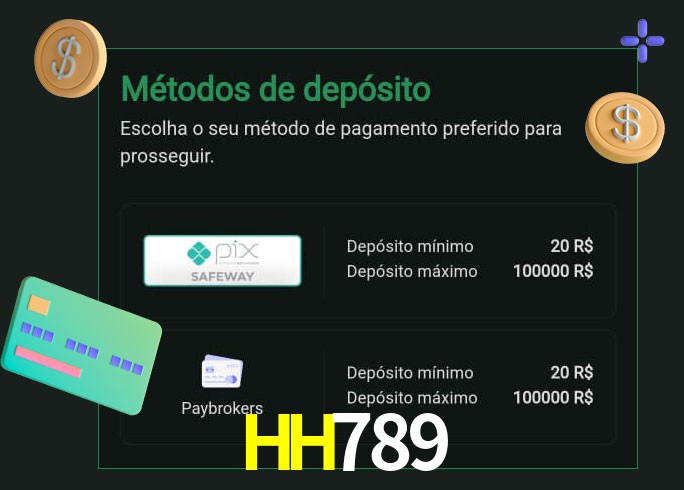O cassino HH789 oferece uma grande variedade de métodos de pagamento